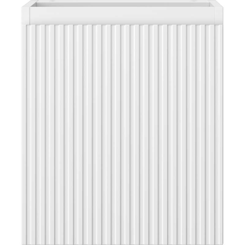 Mexen Rivel bathroom cabinet under-sink 40 cm, 1 door, grooved, matte white - 91A21-04047-1-BF01