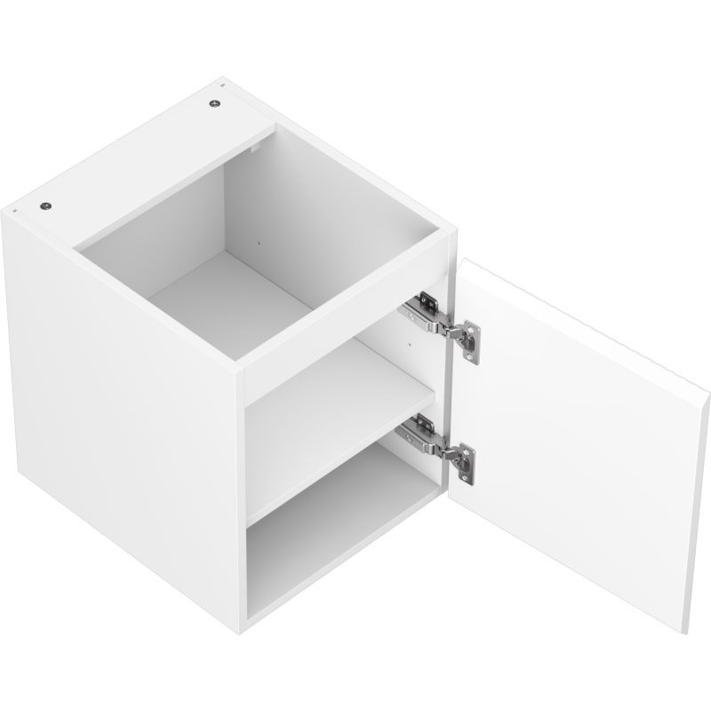 Mexen Rivel bathroom cabinet under-sink 40 cm, 1 door, grooved, matte white - 91A21-04047-1-BF01