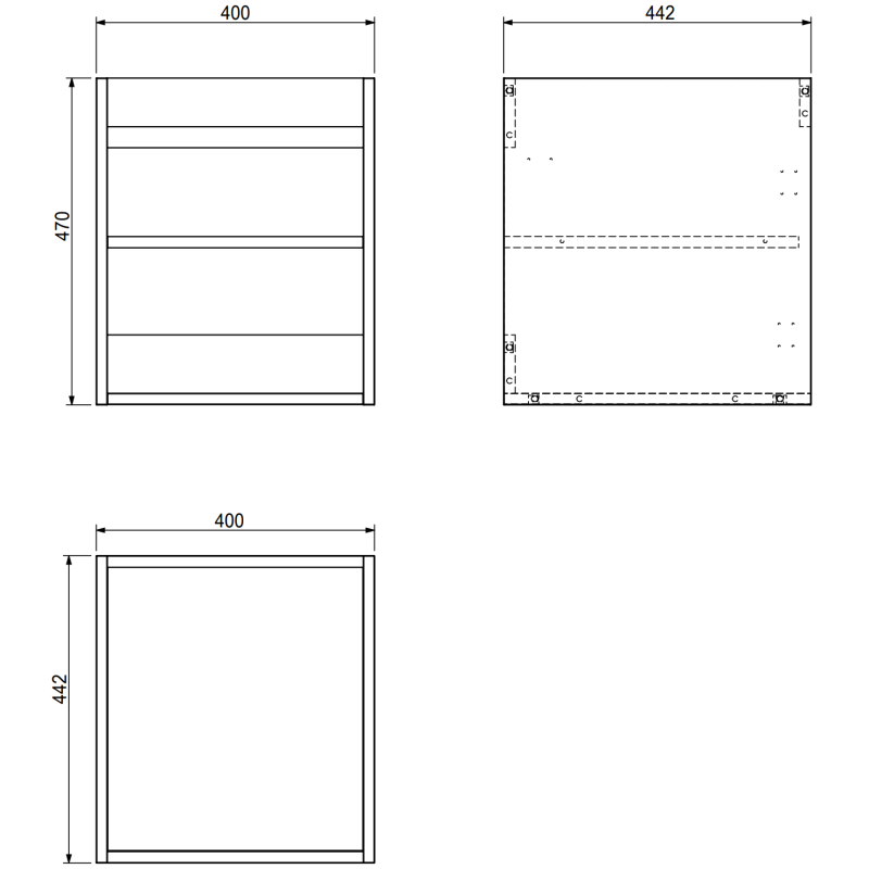 Mexen Rivel bathroom cabinet under-sink 40 cm, 1 door, grooved, matte white - 91A21-04047-1-BF01