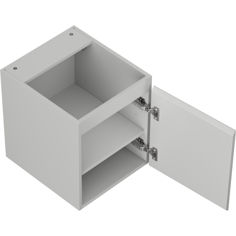 Mexen Rivel 40 cm bathroom cabinet, 1 door, grooved, matte grey - 91A21-04047-1-BF62