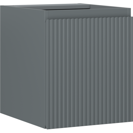 Mexen Rivel bathroom cabinet for sink 40 cm, 1 door, grooved, matte graphite - 91A21-04047-1-BF66