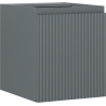 Mexen Rivel bathroom cabinet for sink 40 cm, 1 door, grooved, matte graphite - 91A21-04047-1-BF66