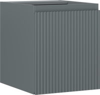 Mexen Rivel bathroom cabinet for sink 40 cm, 1 door, grooved, matte graphite - 91A21-04047-1-BF66