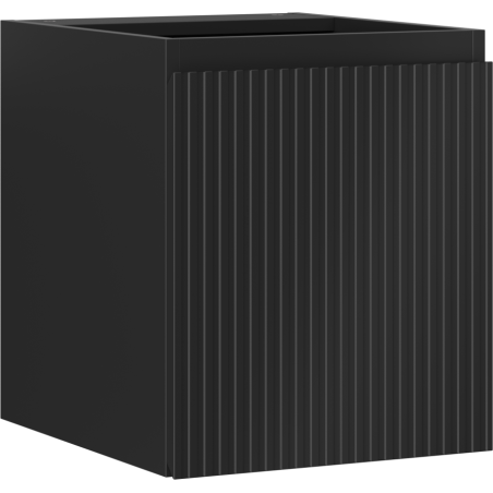 Mexen Rivel bathroom cabinet under sink 40 cm, 1 door, grooved, black matte - 91A21-04047-1-BF71