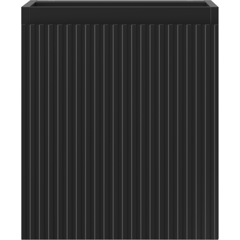 Mexen Rivel bathroom cabinet under sink 40 cm, 1 door, grooved, black matte - 91A21-04047-1-BF71