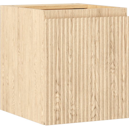 Mexen Rivel bathroom cabinet under the sink 40 cm, 1 door, fluted, oak - 91A21-04047-1-BF81