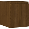 Mexen Rivel bathroom cabinet under-sink 40 cm, 1 door, grooved, walnut - 91A21-04047-1-BF86