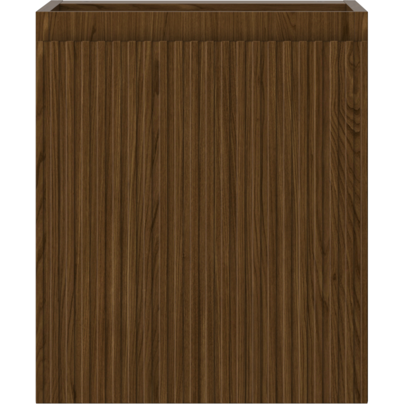 Mexen Rivel bathroom cabinet for washbasin 40 cm, 1 door, fluted, walnut - 91A21-04047-1-BF86