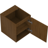 Mexen Rivel bathroom cabinet under-sink 40 cm, 1 door, grooved, walnut - 91A21-04047-1-BF86