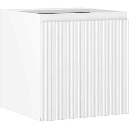 Mexen Rivel bathroom cabinet for washbasin 45 cm, 1 door, grooved, matte white - 91A21-04547-1-BF01