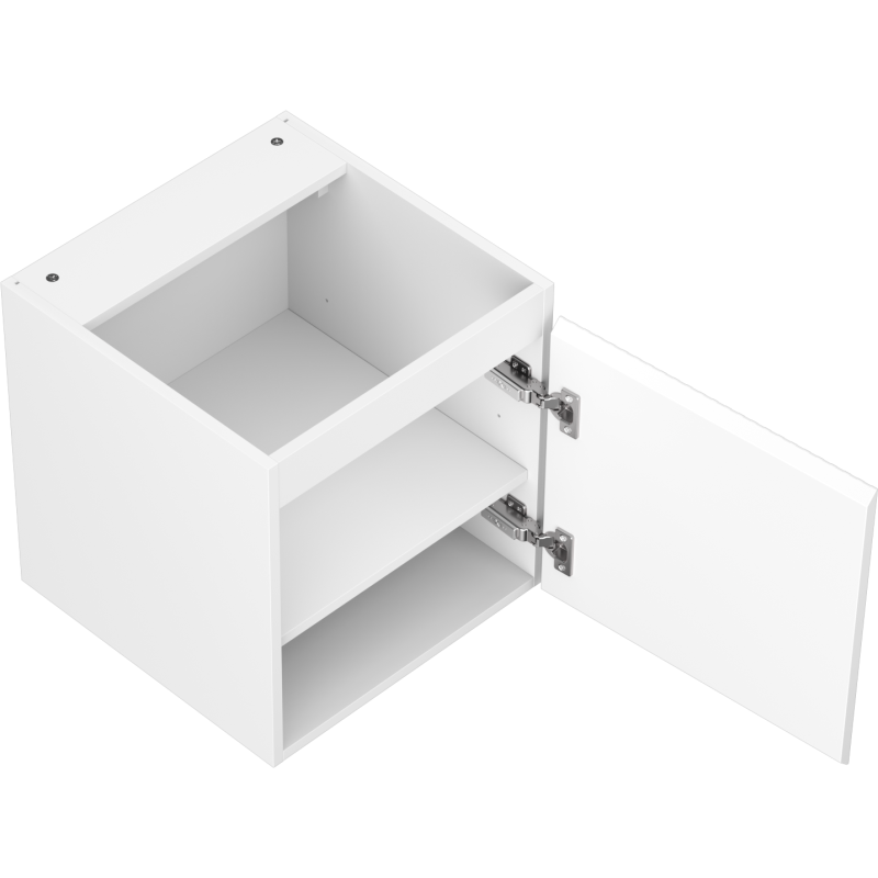 Mexen Rivel bathroom cabinet under sink 45 cm, 1 door, grooved, white matt - 91A21-04547-1-BF01