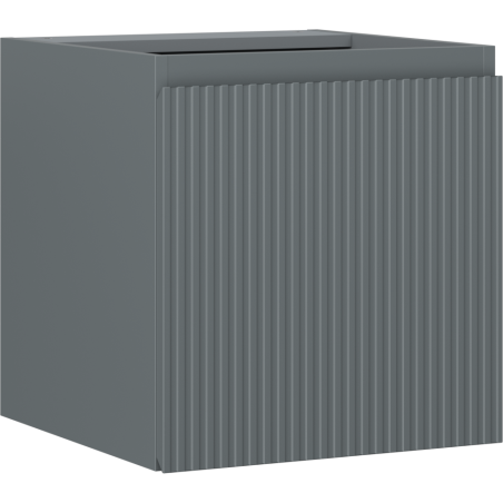 Mexen Rivel bathroom cabinet under washbasin 45 cm, 1 door, grooved, matte graphite - 91A21-04547-1-BF66