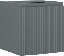 Mexen Rivel bathroom cabinet under sink 45 cm, 1 door, grooved, matte graphite - 91A21-04547-1-BF66