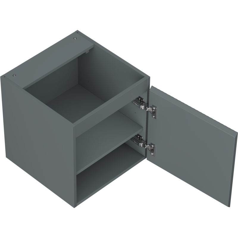 Mexen Rivel bathroom cabinet under washbasin 45 cm, 1 door, grooved, matte graphite - 91A21-04547-1-BF66