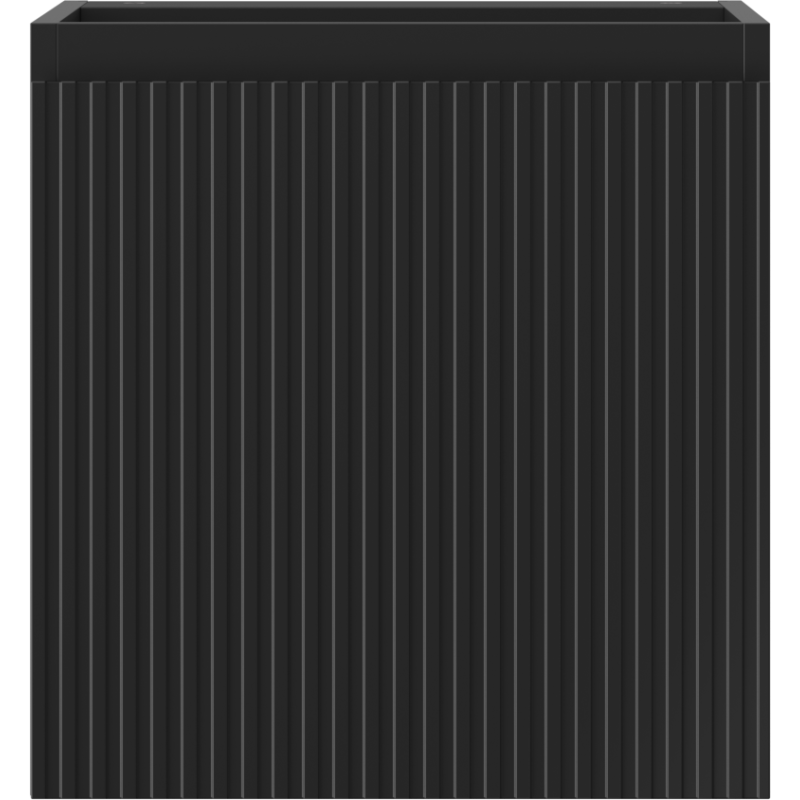 Mexen Rivel bathroom cabinet under-sink 45 cm, 1 door, fluted, black matte - 91A21-04547-1-BF71