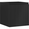 Mexen Rivel bathroom cabinet under-sink 45 cm, 1 door, grooved, black matte - 91A21-04547-1-BF71