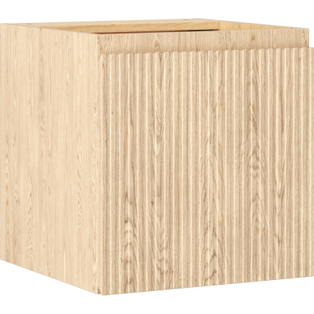 Mexen Rivel bathroom cabinet under washbasin 45 cm, 1 door, ribbed, oak - 91A21-04547-1-BF81