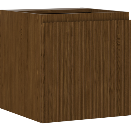 Mexen Rivel bathroom cabinet for washbasin 45 cm, 1 door, grooved, walnut - 91A21-04547-1-BF86