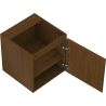 Mexen Rivel bathroom cabinet for washbasin 45 cm, 1 door, grooved, walnut - 91A21-04547-1-BF86
