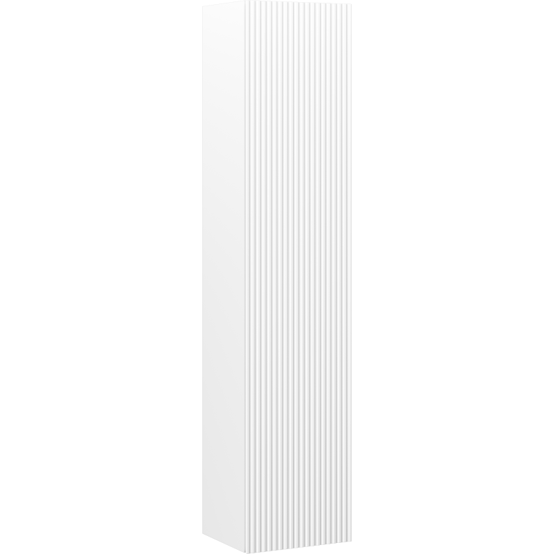 Mexen Rivel bathroom column 35 cm, 1 door, fluted, white matte - 91A21-03016-1-BF01