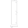Mexen Rivel bathroom column 35 cm, 1 door, grooved, grey matte - 91A21-03016-1-BF62