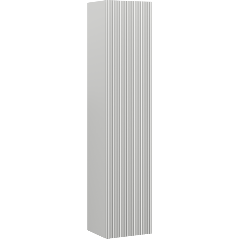 Mexen Rivel bathroom column 35 cm, 1 door, grooved, grey matte - 91A21-03016-1-BF62