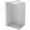 Mexen Rox L Sliding Shower Enclosure 105 x 100 cm, Transparent, Brushed Gold - 8C2L-105-100-55-00