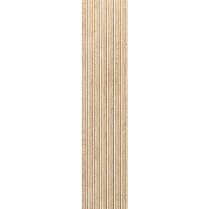 Mexen Rivel bathroom column 35 cm, 1 door, grooved, oak - 91A21-03016-1-BF81