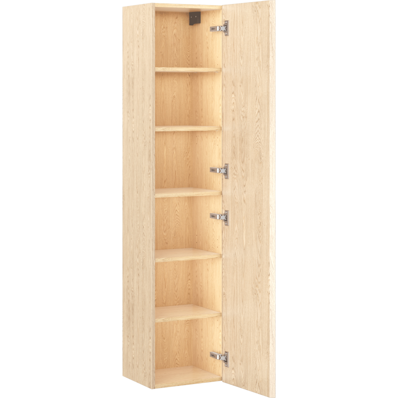 Mexen Rivel bathroom column 35 cm, 1 door, grooved, oak - 91A21-03016-1-BF81