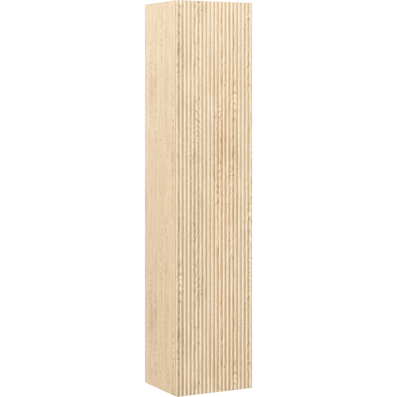 Mexen Rivel bathroom column 35 cm, 1 door, grooved, oak - 91A21-03016-1-BF81