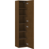 Mexen Rivel bathroom cabinet 35 cm, 1 door, grooved, walnut - 91A21-03016-1-BF86