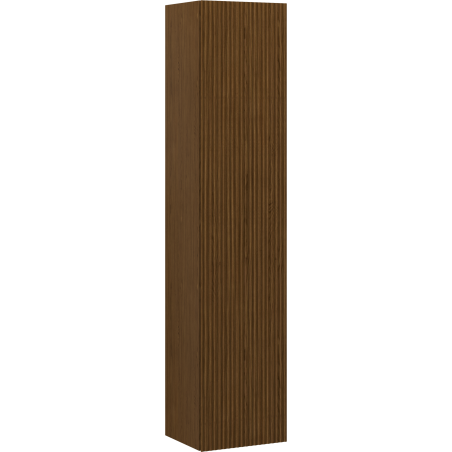 Mexen Rivel bathroom cabinet 35 cm, 1 door, grooved, walnut - 91A21-03016-1-BF86