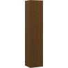 Mexen Rivel bathroom column 35 cm, 1 door, grooved, walnut - 91A21-03016-1-BF86