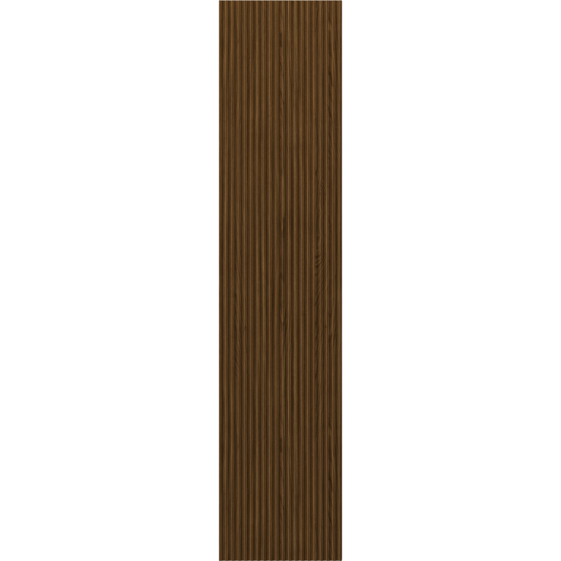 Mexen Rivel bathroom column 35 cm, 1 door, grooved, walnut - 91A21-03016-1-BF86