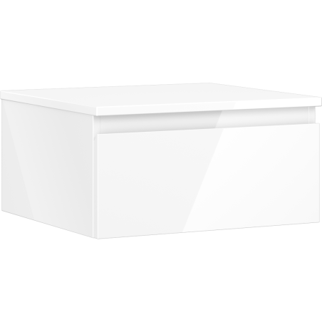 Mexen Orio bathroom cabinet under washbasin 50 cm with countertop, 1 drawer, white gloss - 91A10-05023-1-BFC00