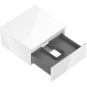 Mexen Orio bathroom cabinet under washbasin 50 cm with countertop, 1 drawer, white gloss - 91A10-05023-1-BFC00