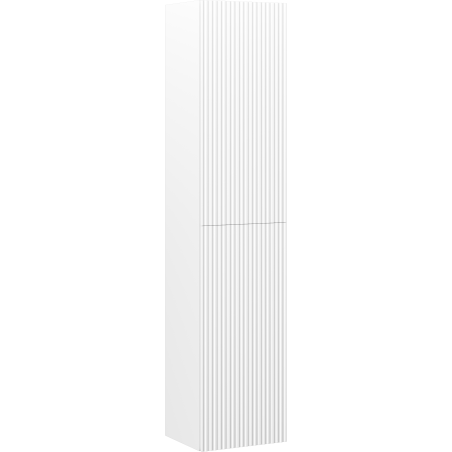 Mexen Rivel bathroom column 35 cm, 2 doors, fluted, matte white - 91A21-03016-2-BF01