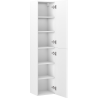 Mexen Rivel bathroom column 35 cm, 2 doors, fluted, matte white - 91A21-03016-2-BF01