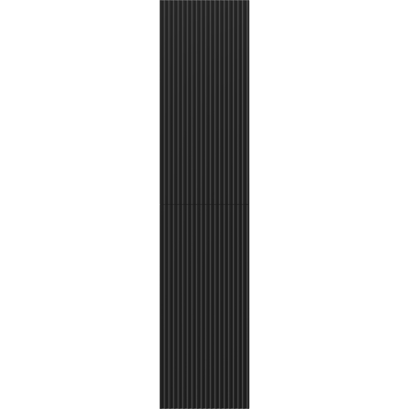 Mexen Rivel bathroom column 35 cm, 2 doors, fluted, black matte - 91A21-03016-2-BF71