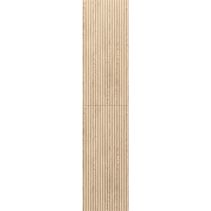 Mexen Rivel bathroom column 35 cm, 2 doors, grooved, oak - 91A21-03016-2-BF81