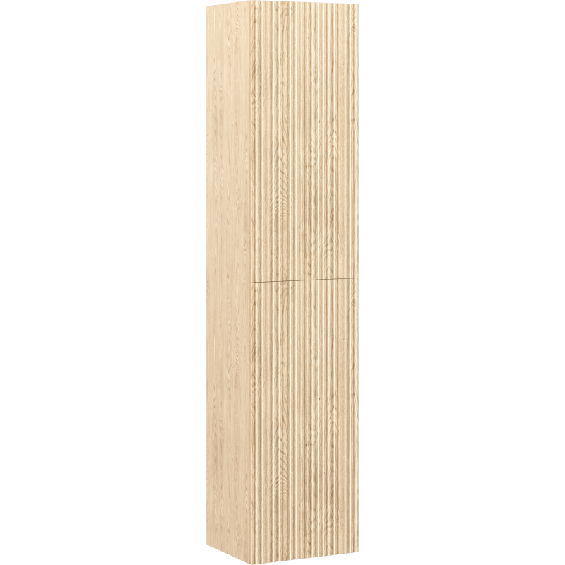 Mexen Rivel bathroom column 35 cm, 2 doors, grooved, oak - 91A21-03016-2-BF81