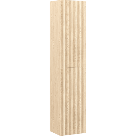 Mexen Rivel bathroom column 35 cm, 2 doors, grooved, oak - 91A21-03016-2-BF81