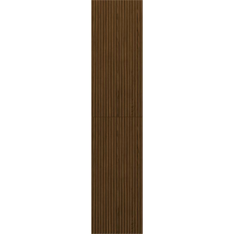 Mexen Rivel bathroom column 35 cm, 2 doors, grooved, walnut - 91A21-03016-2-BF86