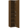 Mexen Rivel bathroom column 35 cm, 2 doors, grooved, walnut - 91A21-03016-2-BF86