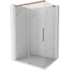 Mexen Rox L sliding shower enclosure 95 x 75 cm, transparent, brushed copper - 8C2L-095-075-65-00