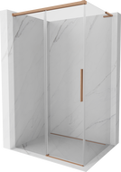 Mexen Rox L sliding shower cabin 115 x 75 cm, transparent, brushed copper - 8C2L-115-075-65-00