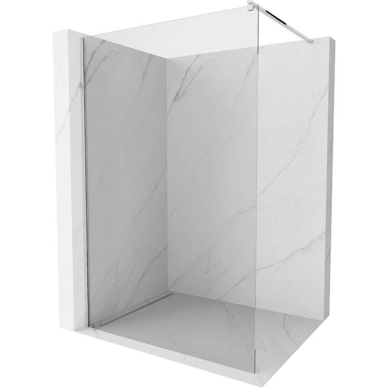 Mexen Kioto Walk-in Shower Wall 110 x 200 cm, Transparent 8 mm, Chrome - 800-110-101-01-00