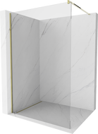 Mexen Kioto Walk-in Shower Wall 50 x 200 cm, Transparent 8 mm, Gold - 800-050-101-50-00
