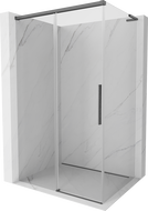 Mexen Rox L sliding shower cabin 100 x 70 cm, transparent, brushed gun gray - 8C2L-100-070-66-00