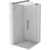 Mexen Rox L Sliding Shower Enclosure 100 x 100 cm, Transparent, Brushed Gun Gray - 8C2L-100-100-66-00